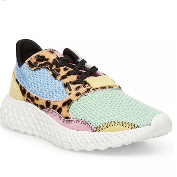 Steve Madden Blue and Green Sneakers with Chunky Sole - Picture 1 of 7